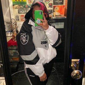 Rare&Vintage Mens 90’s Oakland Raiders Windbreaker